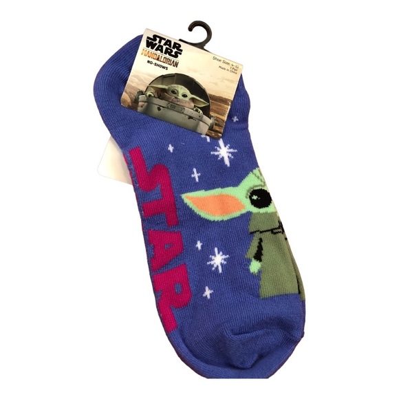 3pairs- Star Wars The Mandalorian blue no show socks new‎ - Picture 1 of 9